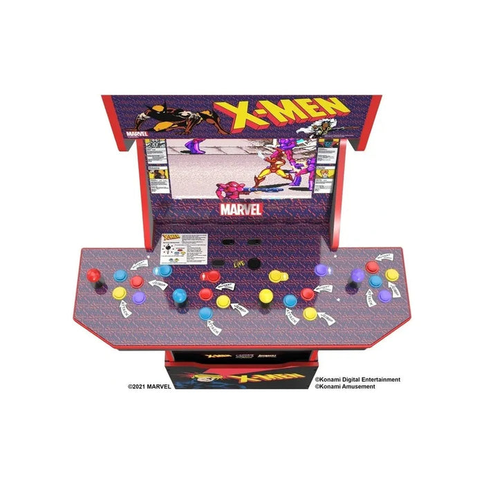 X-Men 4-Player Live Arcade1UP Arcade Machine with stool