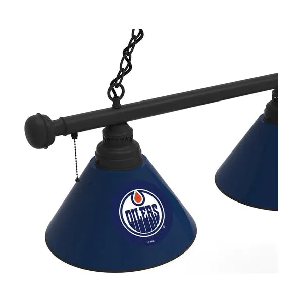Edmonton Oilers 3 Shade Billiard Table Light | NHL Pool Table Lights