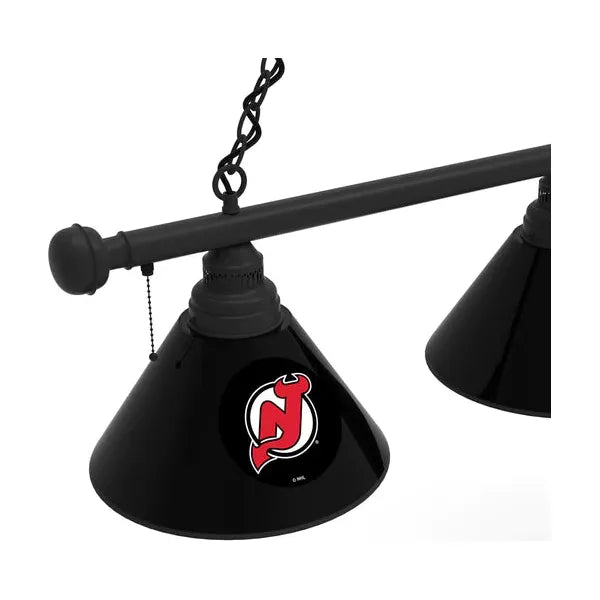 New Jersey Devils 3 Shade Billiard Table Light | NHL Pool Table Lights