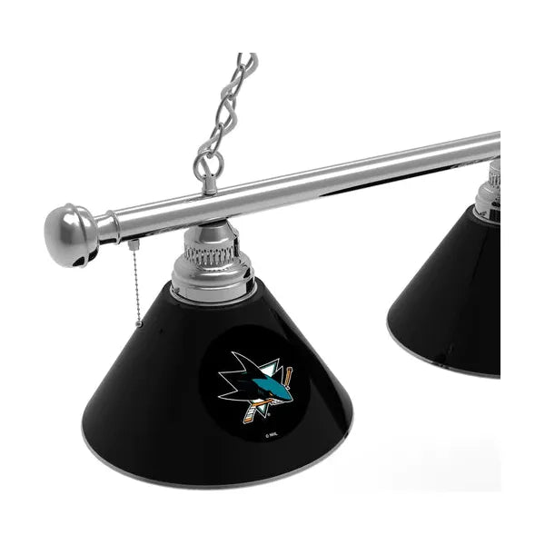 San Jose Sharks 3 Shade Billiard Lamp | NHL Pool Table Lights