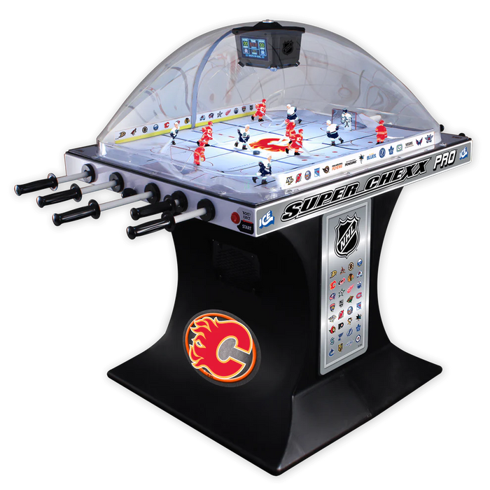 Calgary Flames Bubble Hockey Table | NHL® Licensed Super Chexx PRO