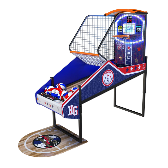 Classic Harlem Globetrotters 8 Foot Basketball Arcade Game ICE Games