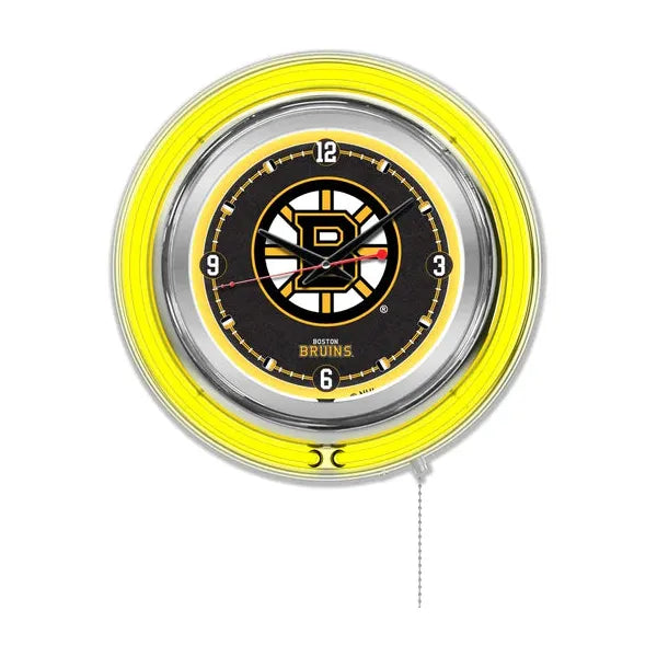 Boston Bruins Neon Wall Clock