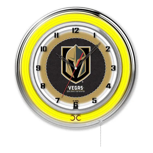Las Vegas Golden Knights Neon Wall Clock