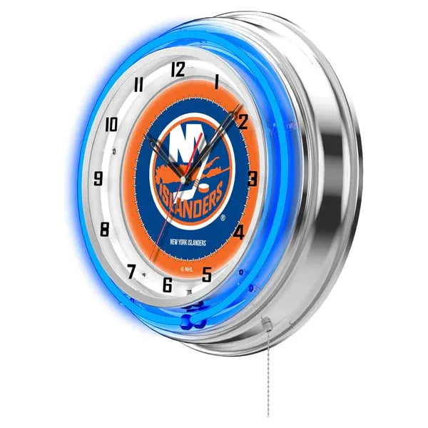 New York Islanders Neon Wall Clock