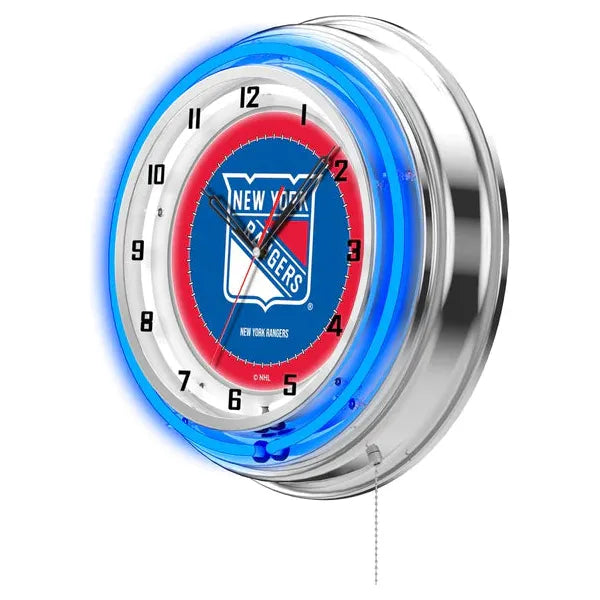New York Rangers Neon Wall Clock