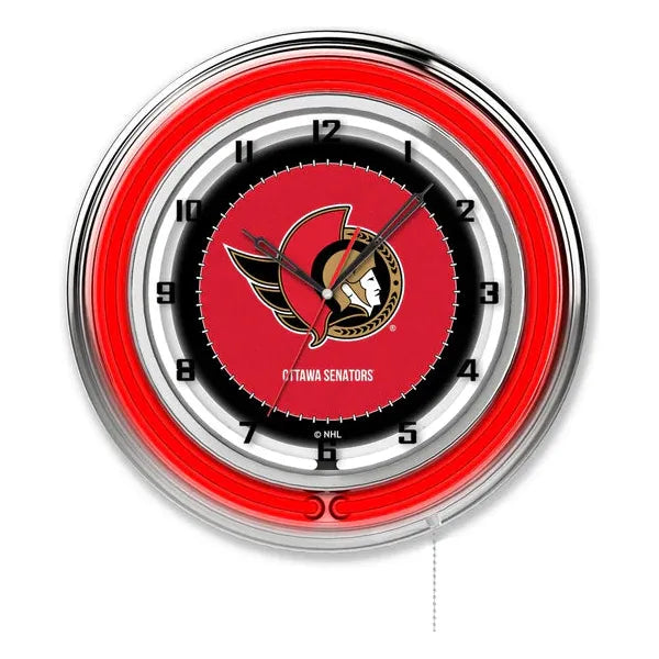 Ottawa Senators Neon Wall Clock