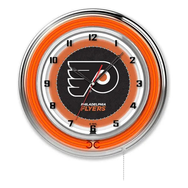 Philadelphia Flyers Neon Wall Clock