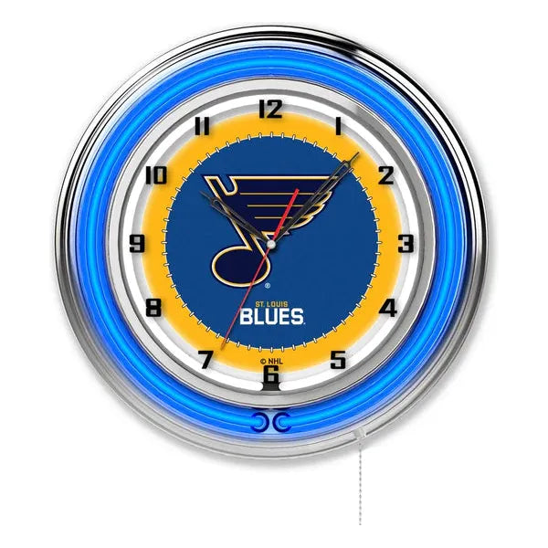St. Louis Blues Neon Wall Clock
