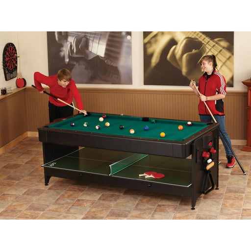 3-in-1 Green Pockey Multi-Game Table Pool Table Table Tennis Air Hockey (4505963659357)