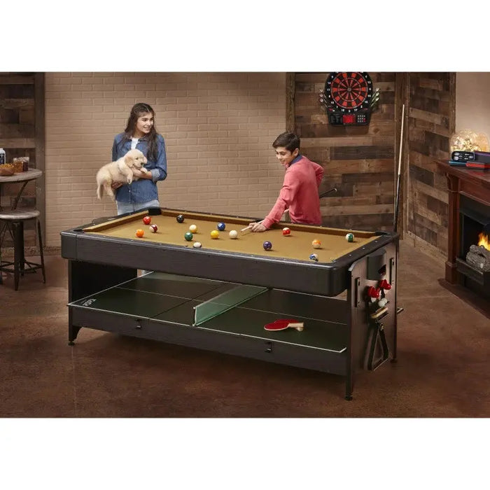 Fat Cat Original Pockey 3-in-1 87" Multi-Game Table Pool Table Table Tennis GLD Products