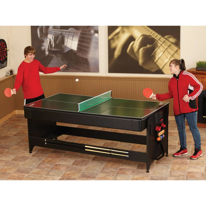 3-in-1 Green Pockey Multi-Game Table Pool Table Table Tennis Air Hockey (4505963659357)