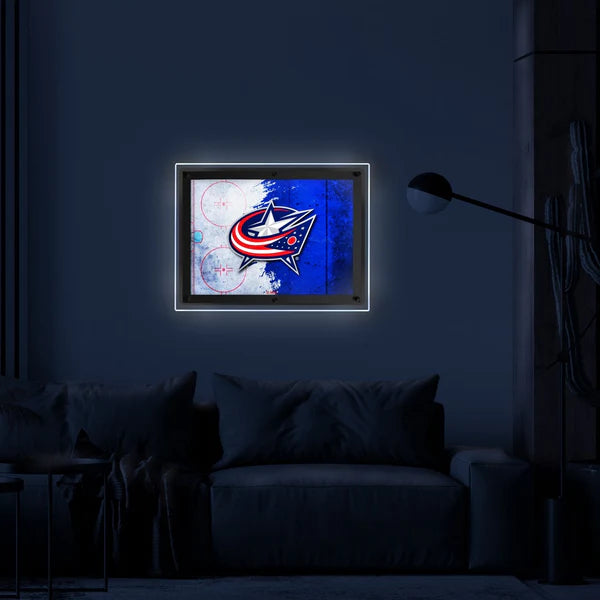 Columbus Blue Jackets Backlit LED Sign | NHL LED Acrylic Wall Art