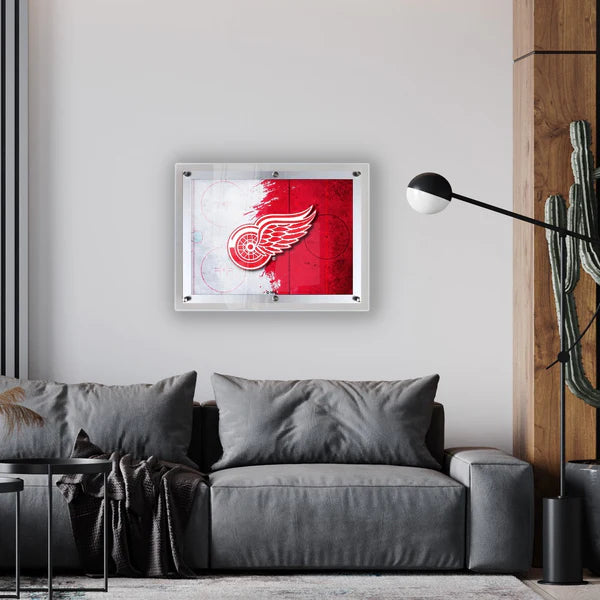 Detroit Red Wings Backlit LED Sign | NHL LED Acrylic Wall Art