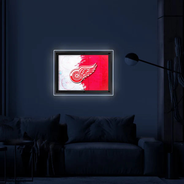 Detroit Red Wings Backlit LED Sign | NHL LED Acrylic Wall Art