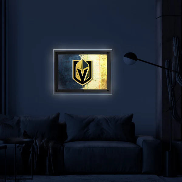 Vegas Golden Knights Backlit LED Sign | NHL LED Acrylic Wall Art