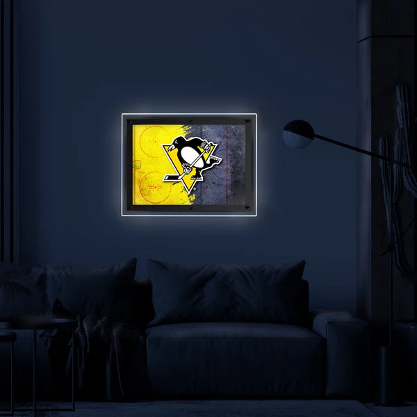 Pittsburgh Penguins Backlit LED Sign | NHL LED Acrylic Wall Art