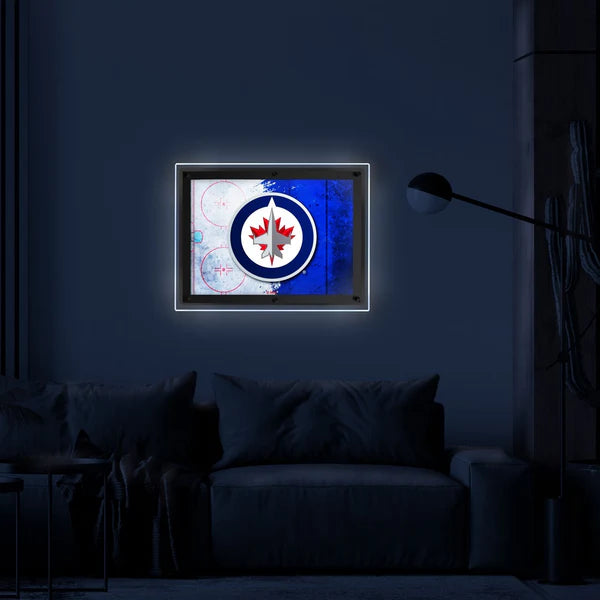Winnipeg Jets Backlit LED Sign | NHL LED Acrylic Wall Art