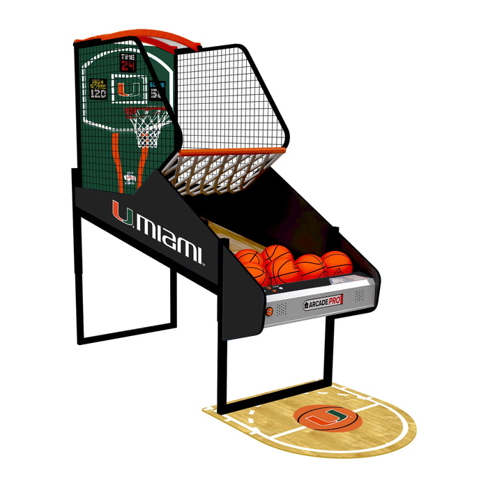 U Miami Hurricanes Hoops Pro Basketball Home Arcade Game