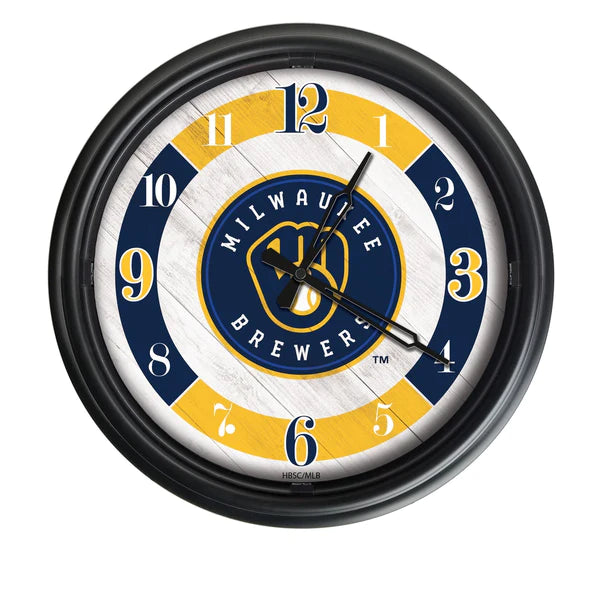 Milwaukee Brewers  Logo Clock | MLB LED Outdoor Clock