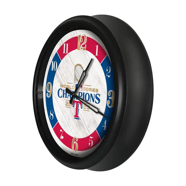 Texas Rangers 2023 World Series Champions Logo Clock | MLB LED Outdoor Clock