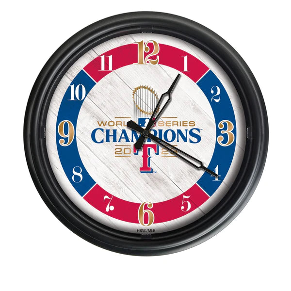 Texas Rangers 2023 World Series Champions Logo Clock | MLB LED Outdoor Clock