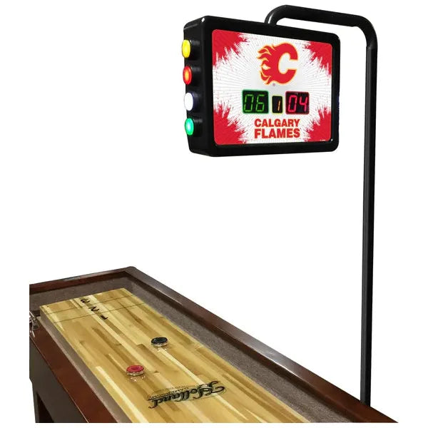 Calgary Flames Shuffleboard Table | Official NHL Shuffleboard Table