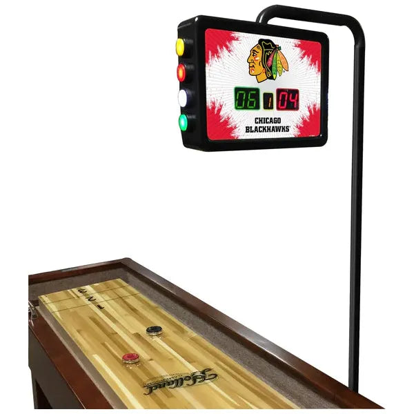 Chicago Blackhawks Shuffleboard Table | Official NHL Shuffleboard Table