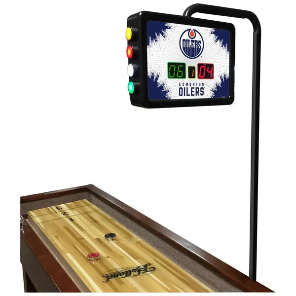 Edmonton Oilers Shuffleboard Table | Official NHL Shuffleboard Table