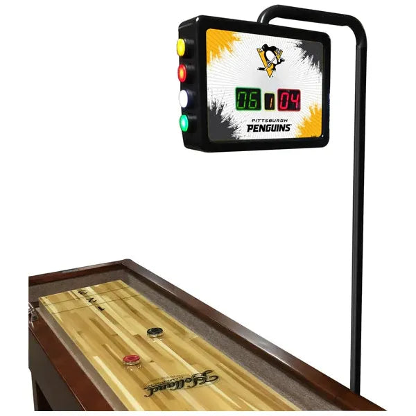 Pittsburgh Penguins Shuffleboard Table | Official NHL Shuffleboard Table