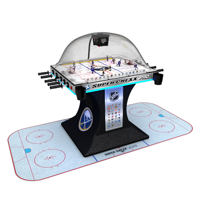 Super Chexx Pro Bubble Hockey with LEDs Cupholders and arena matt