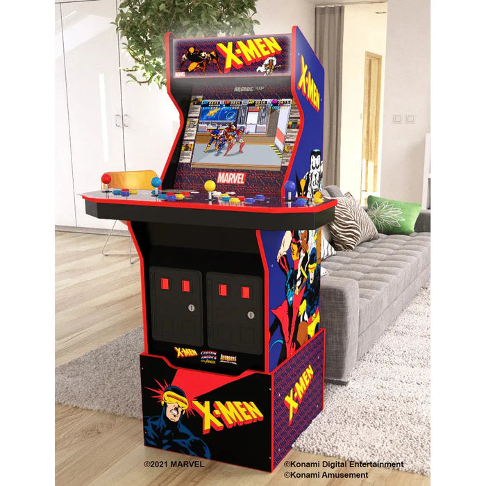 X-Men 4-Player Live Arcade1UP Arcade Machine with stool