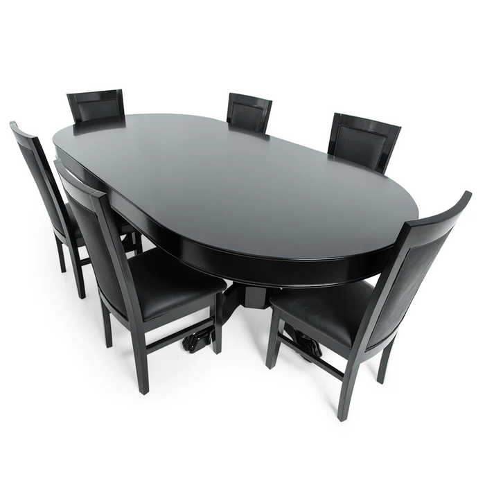 Mahogany & Black Oval Dining Top (Rockwell/Elite)