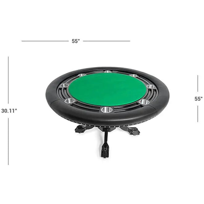 BBO Poker Nighthawk Poker Table for 8 Players 55-Inch Round